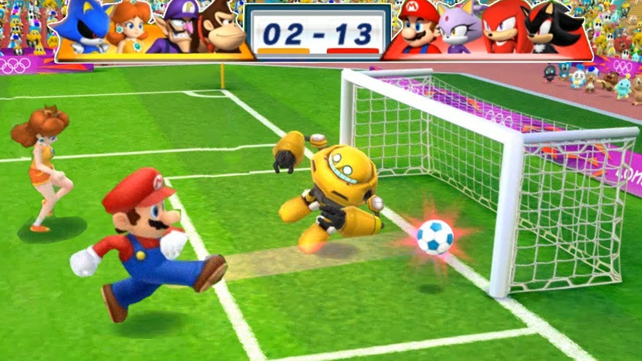 Mario & Sonic At The London 2012 Olympic Games Football #184 Mario, Blaze, Knuckles, Shadow