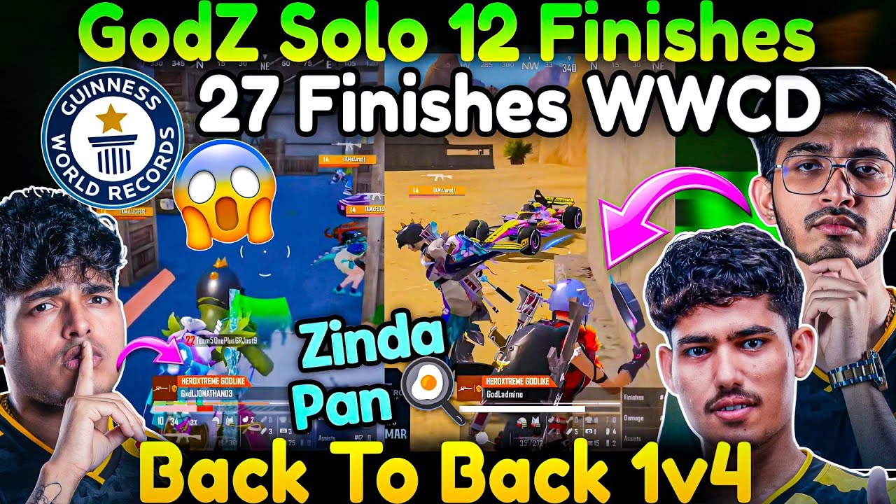 ABSOLUTE DOMINATION😱 27 Finishes WWCD🤯 GodZ Solo 12😳 Jonathan Andha Push🥵
