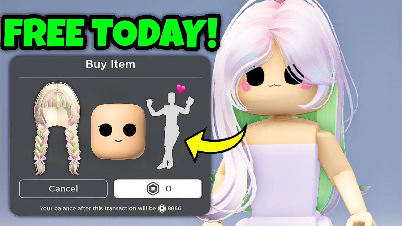 HURRY! FREE HAIR & EMOTES ON ROBLOX