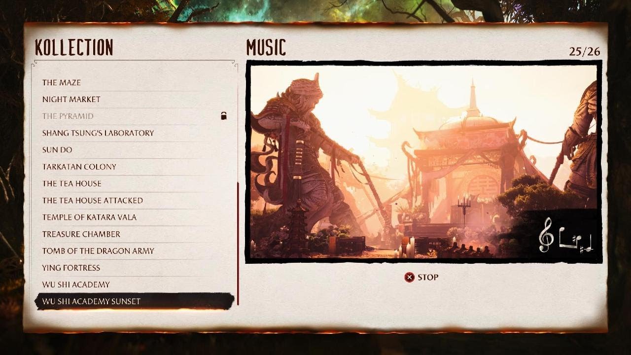 MK1 OST Wu Shi Academy Sunset