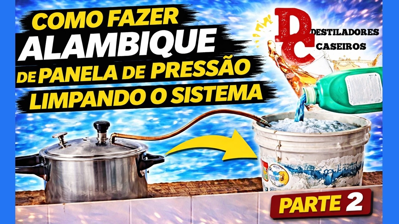 Alambique Panela de pressão - Limpeza do sistema.