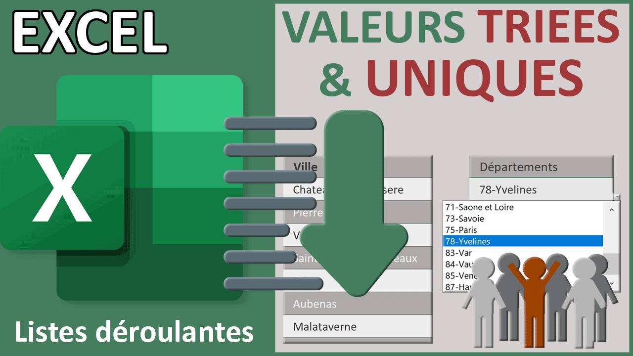 Liste déroulante sans doublons et triée avec Excel