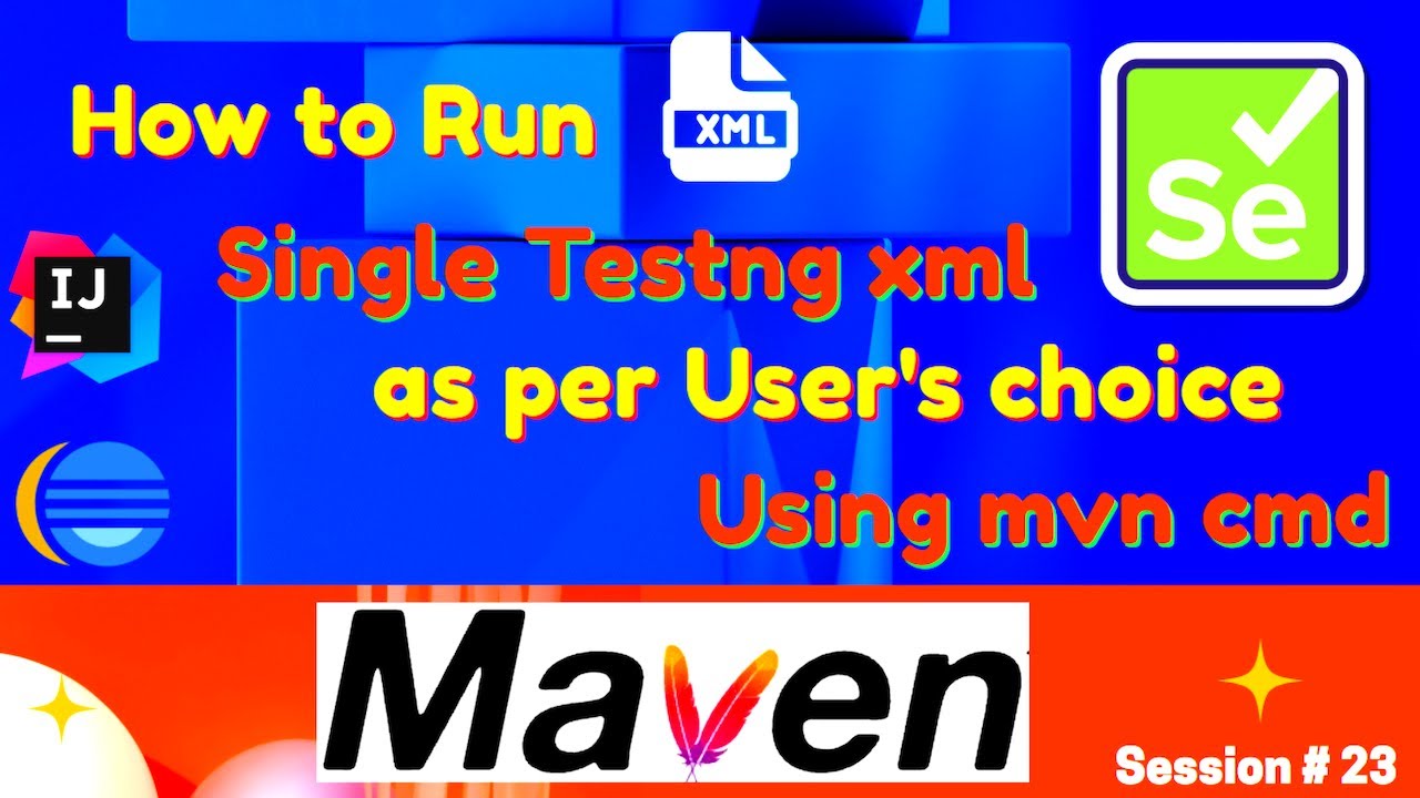 Как запустить один XML-файл Testng из нескольких файлов по выбору пользователя с помощью Maven cm...