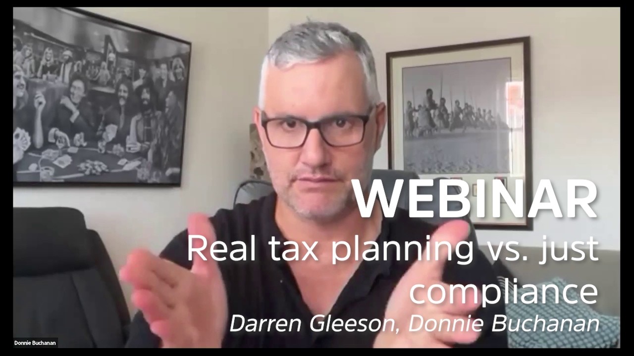 Webinar   Real tax planning vs  just compliance