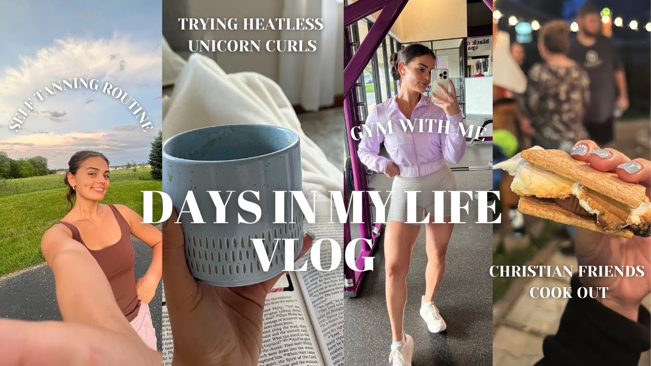 DAYS IN MY LIFE VLOG: self tanning, christian friends, heatless curls, sausage dip + randomness!!