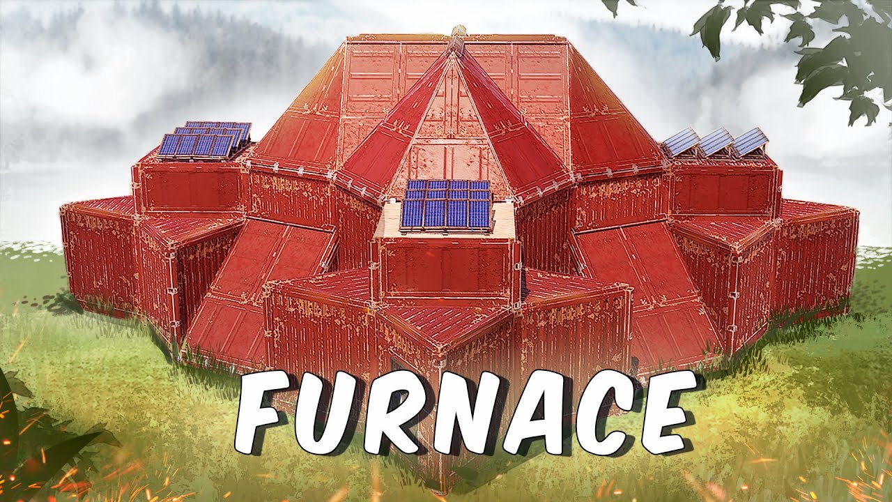 The FURNACE - 1x1 - Big Furnace - 3xBunkered  - 50+ Rockets / Rust Base Design