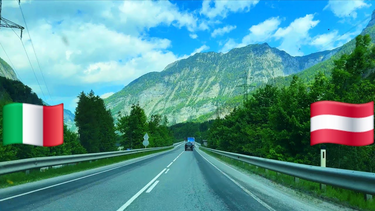 Driving from Italy to Austria, Tolmezzo - Paluzza - Mauthen 