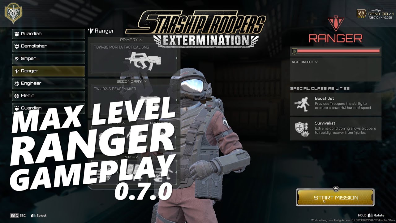 Starship Troopers: Extermination - Max Level Ranger Gameplay (No Commentary)