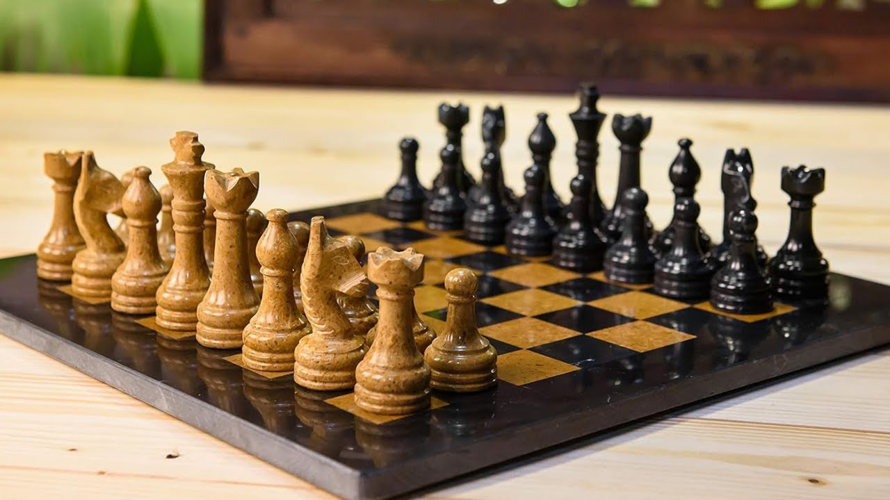 ⚫⚪ Radicaln Marble Chess Set - Handmade Luxury 15