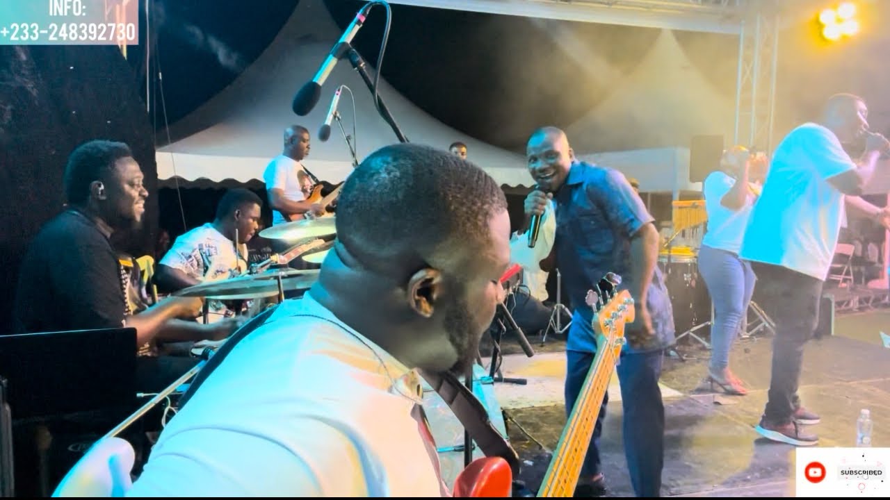 🔥HOT PRAISE/REGGAE JAM WITH MIN FRANCIS AMO||EMMA ON BASS🎸||TRIBUTE CONCERT,ELDER MIREKU’S DAD🥁🎹🎸🎤🎧