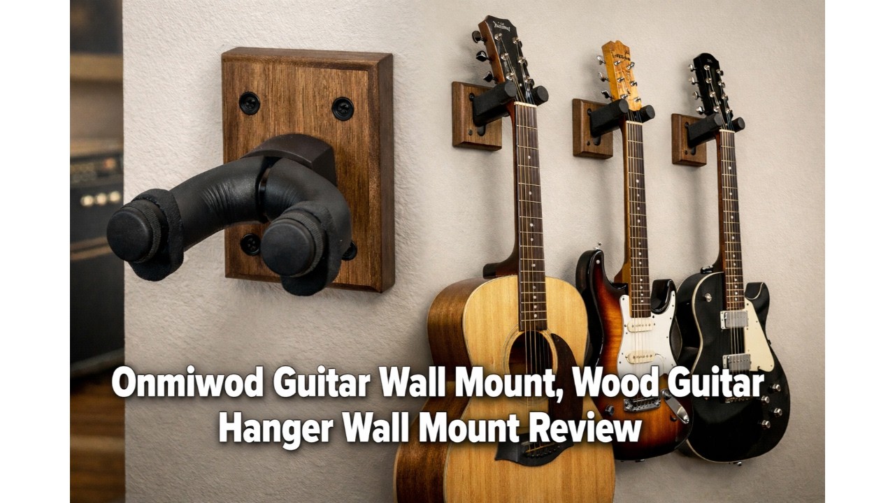 🎸 Onmiwod Guitar Wall Mount, Wood Guitar Hanger Wall Mount Review 🎶