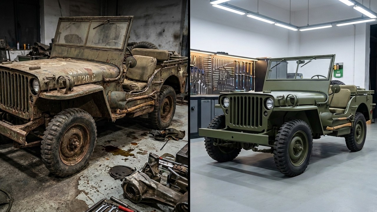 Реставрация Willys Jeep 1942 года | 80-летняя военная легенда возрождается из ржавчины