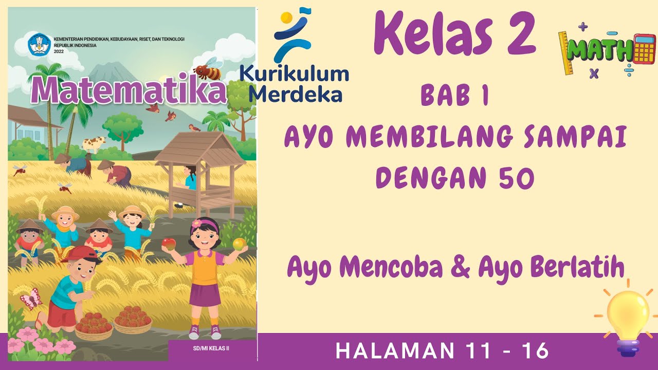 Kurikulum Merdeka Kelas 2 Matematika Bab 1 | A. Ayo Berlatih | Halaman 11 - 16
