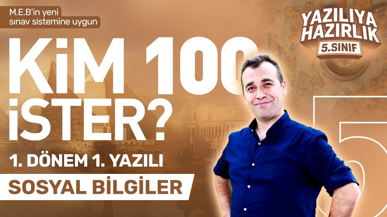 KİM 100 İSTER? | 5. Sınıf Sosyal Bilgiler 1. Dönem 1. Yazılıya Hazırlık 2025-2026 Sınav Full Tekrar