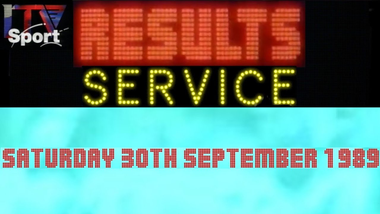 ITV RESULTS SERVICE   30 9 1989