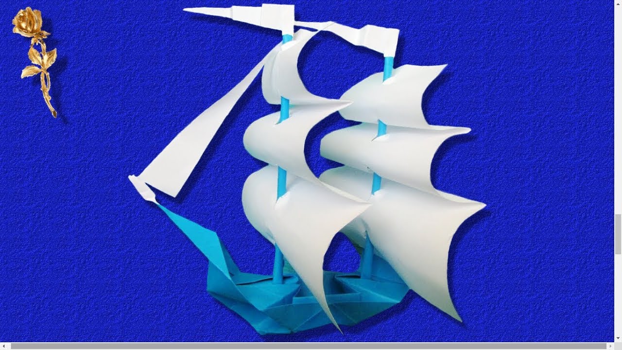 Origami : ⛵️ Voilier à 2 mâts