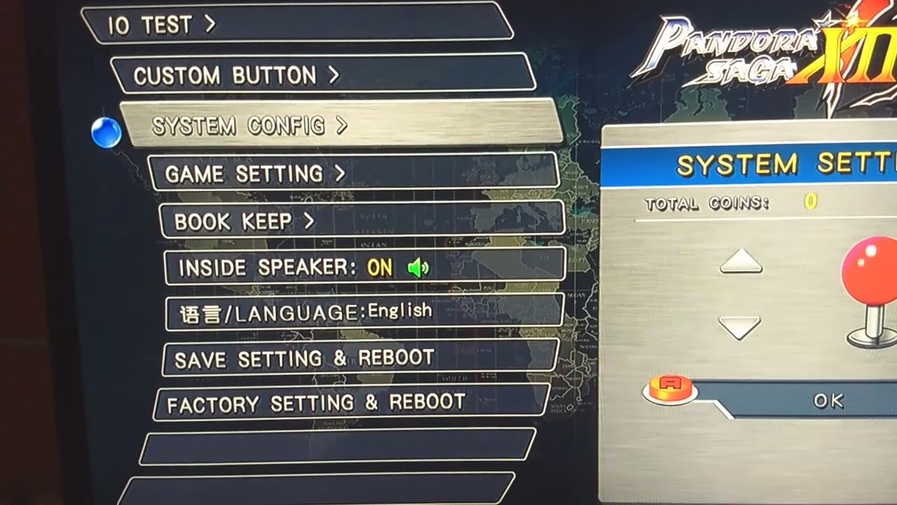 botón de configuración Pandora XII