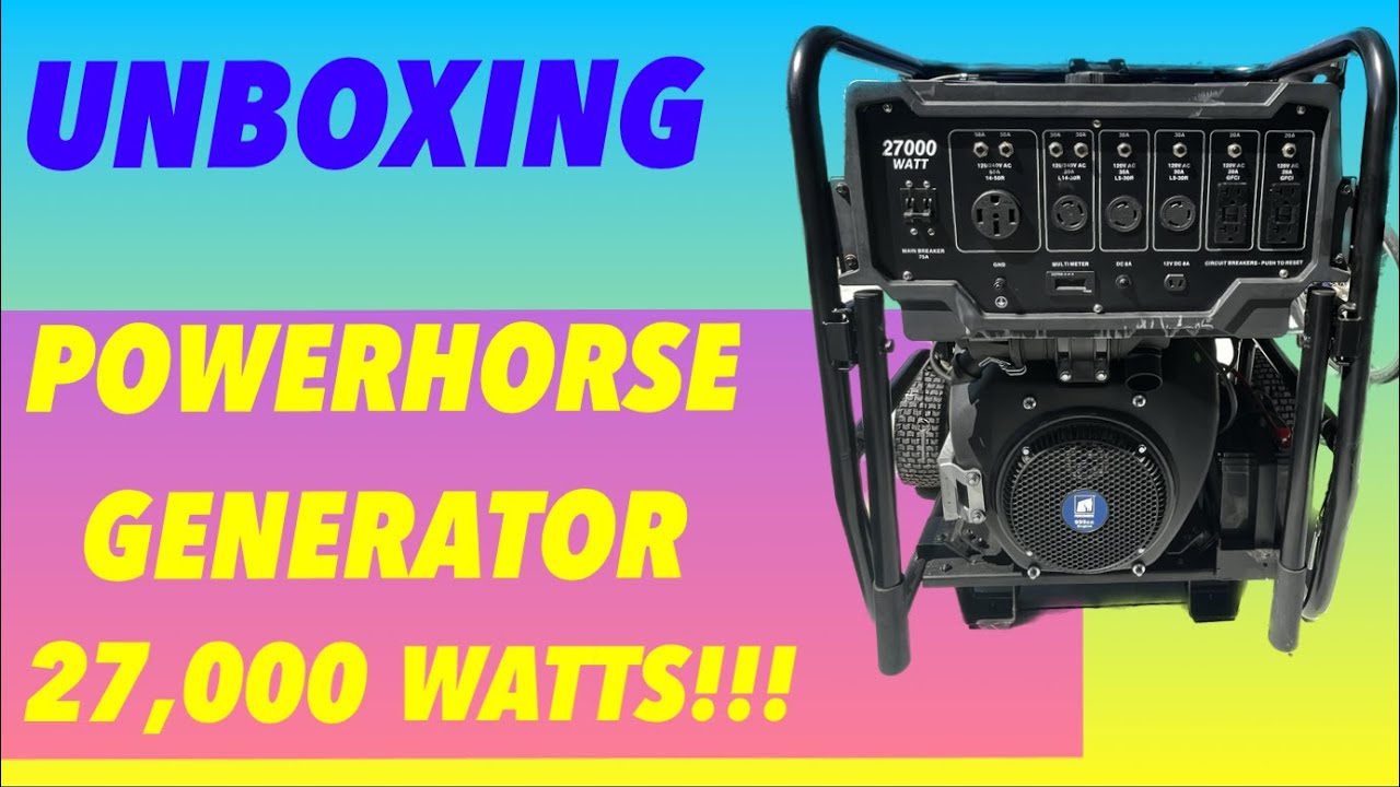 Northern Tool Powerhorse 27,000 Watt Generator Unboxing and Overview