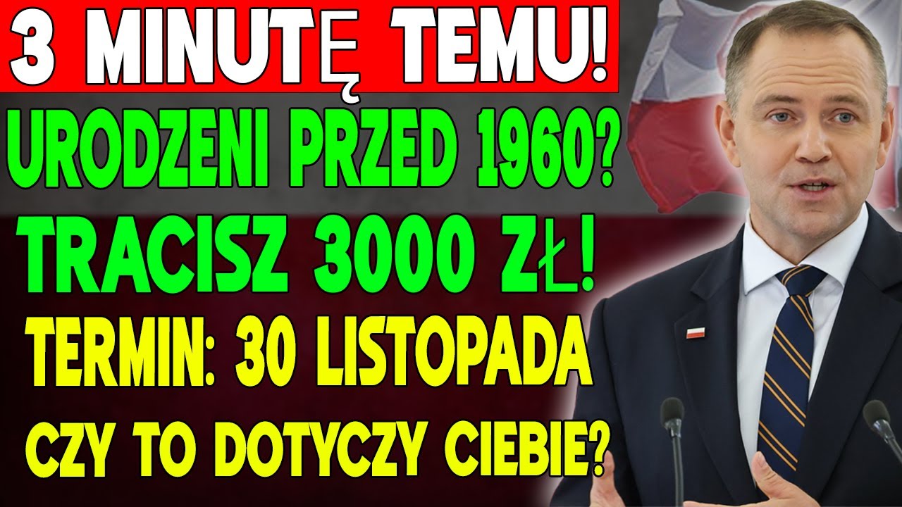 ZUS Alert: Pensioners born before 1960 may lose PLN 3,000 &ndash; check the details now!