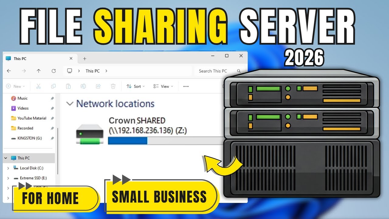 SETUP Your FILE SHARING SERVER on Windows in 10 MINUTES