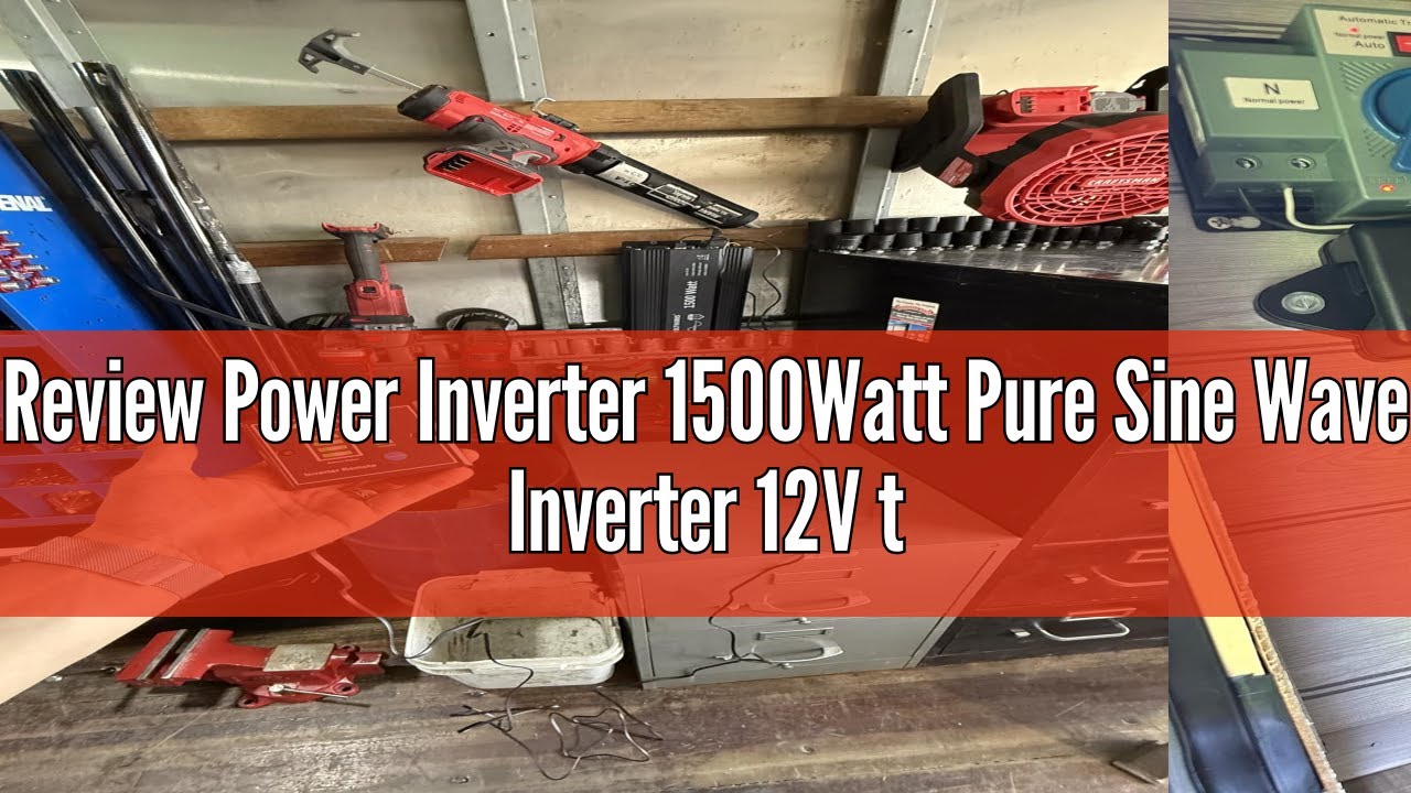 Review Power Inverter 1500Watt Pure Sine Wave Inverter 12V to 110V 120V AC with UL Fuses Compatible