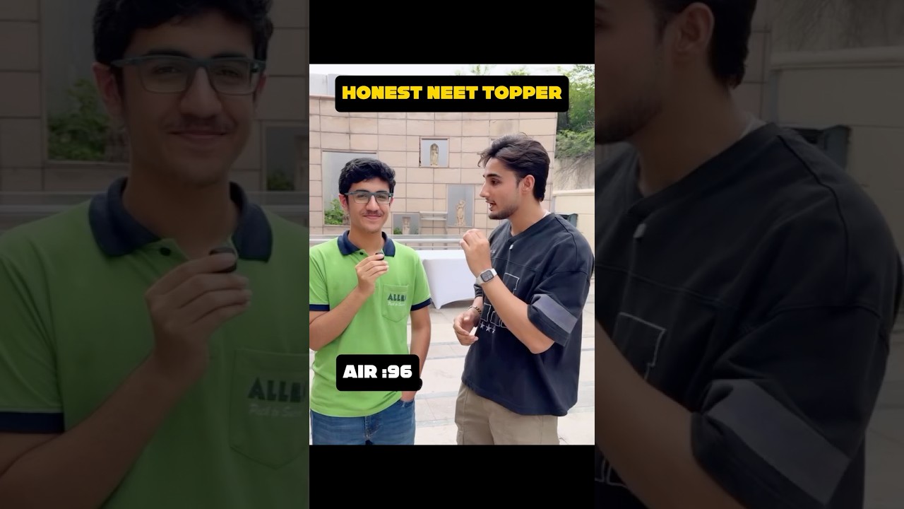 Honest NEET 2026 topper: AIR 96 interview 🤩 | #neet #result #topper