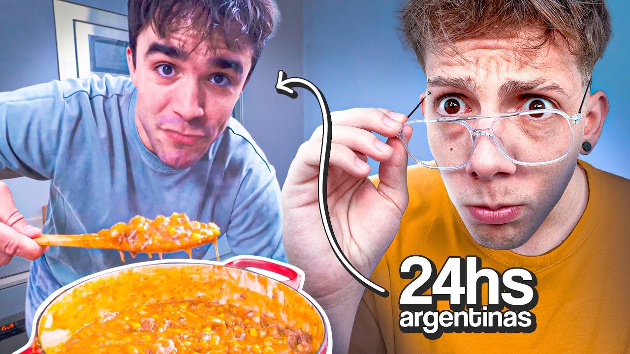 COMIENDO COMIDA ARGENTINA POR 24 HORAS | Reacción