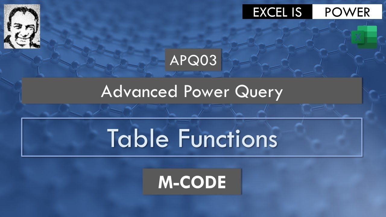 APQ03: Advanced Power Query Video #3 - M-CODE - TABLE FUNCTIONS: transform data in multiple sheets