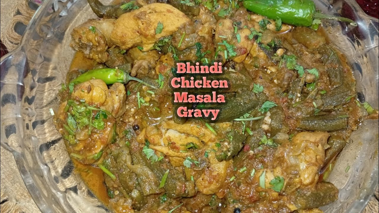 #Recipe #of #Bhindi #Chicken #Masala #gravy#bhindi #chicken #ka #salan