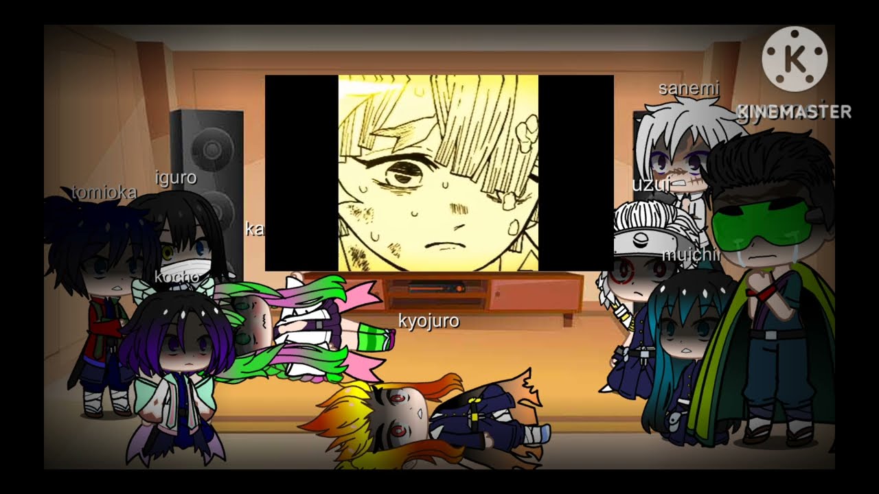 los pilares reaccionan a zenitsu vs kaigaku rap michi_gacha 😎