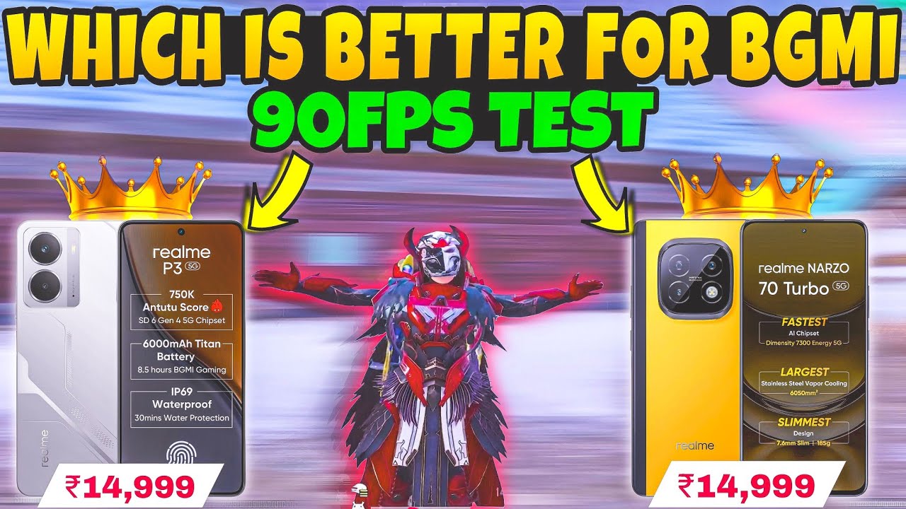 🔥Realme P3 5G vs Realme Narzo 70 Turbo: BGMI Performance & Gameplay Comparison