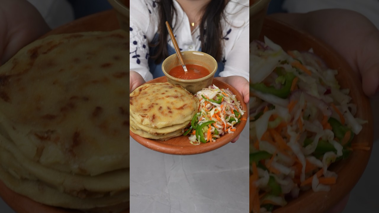 Curtido & Salsa: The Perfect Pair for Pupusas! #pupusas #foodie #latinflavors #easyrecipe