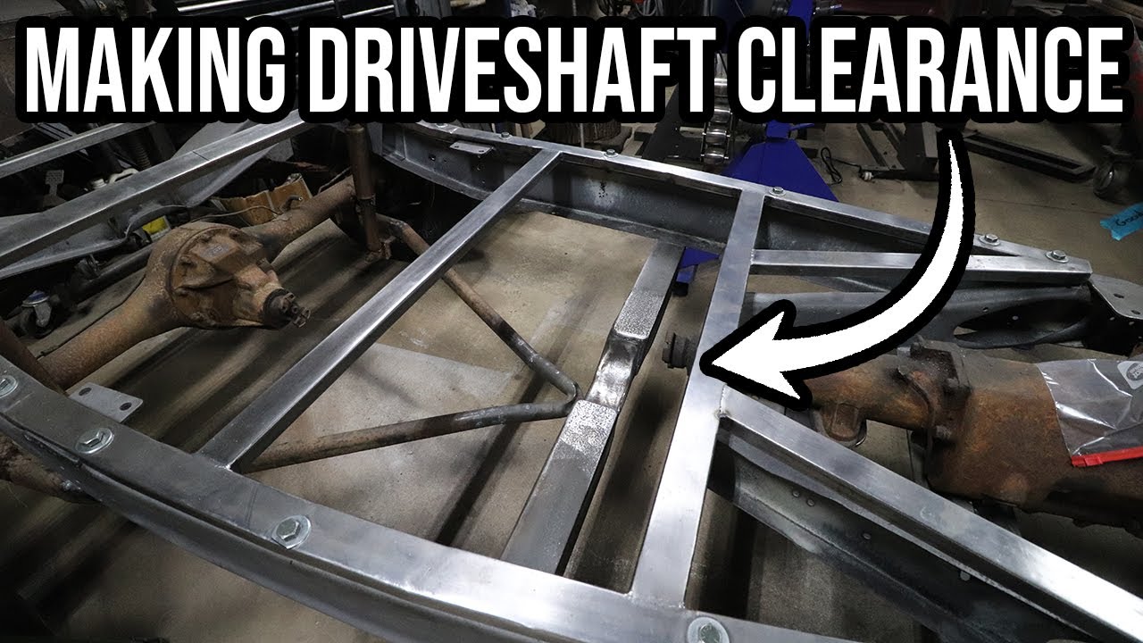 Modifying The Crossmember For Driveshaft Clearance - Schroll 1932 Ford Coupe