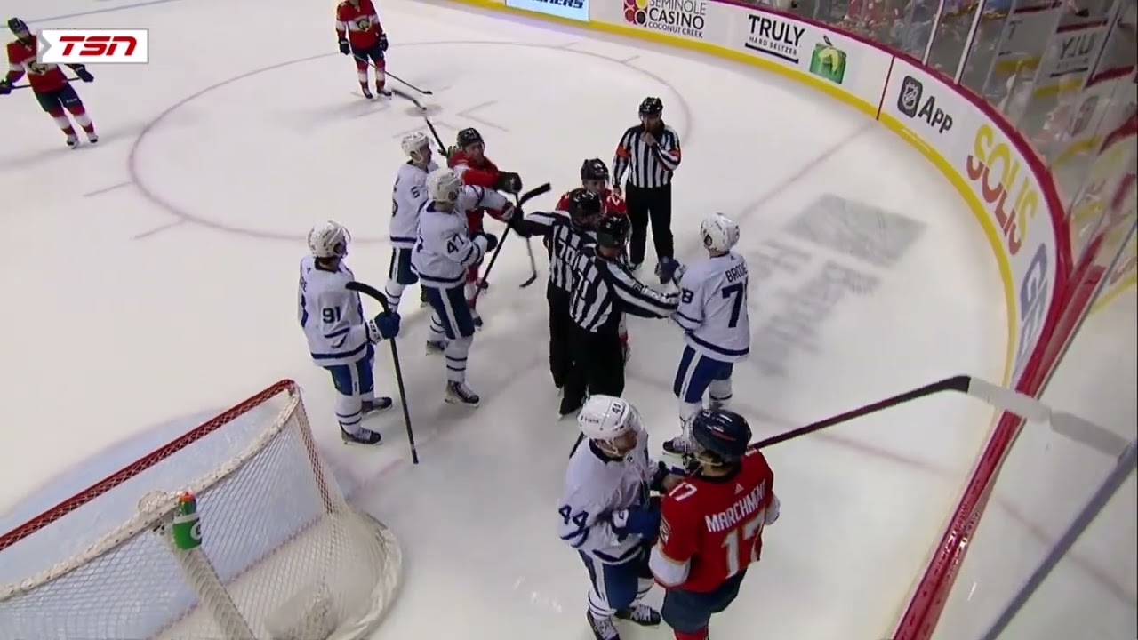Mason Marchment takes a hilarious penalty during a TV timeout. April 5th, 2022