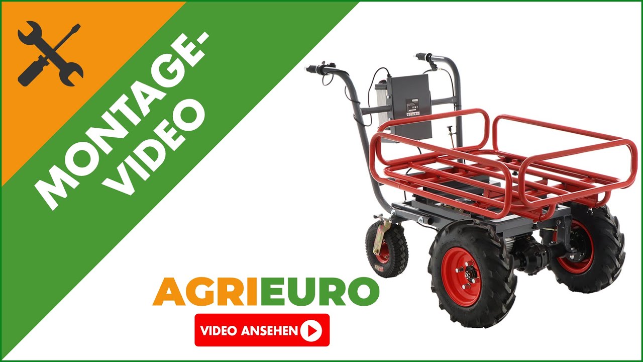 Montagevideo  Akku-Schubkarre  Geotech CAR 300T-T PLUS