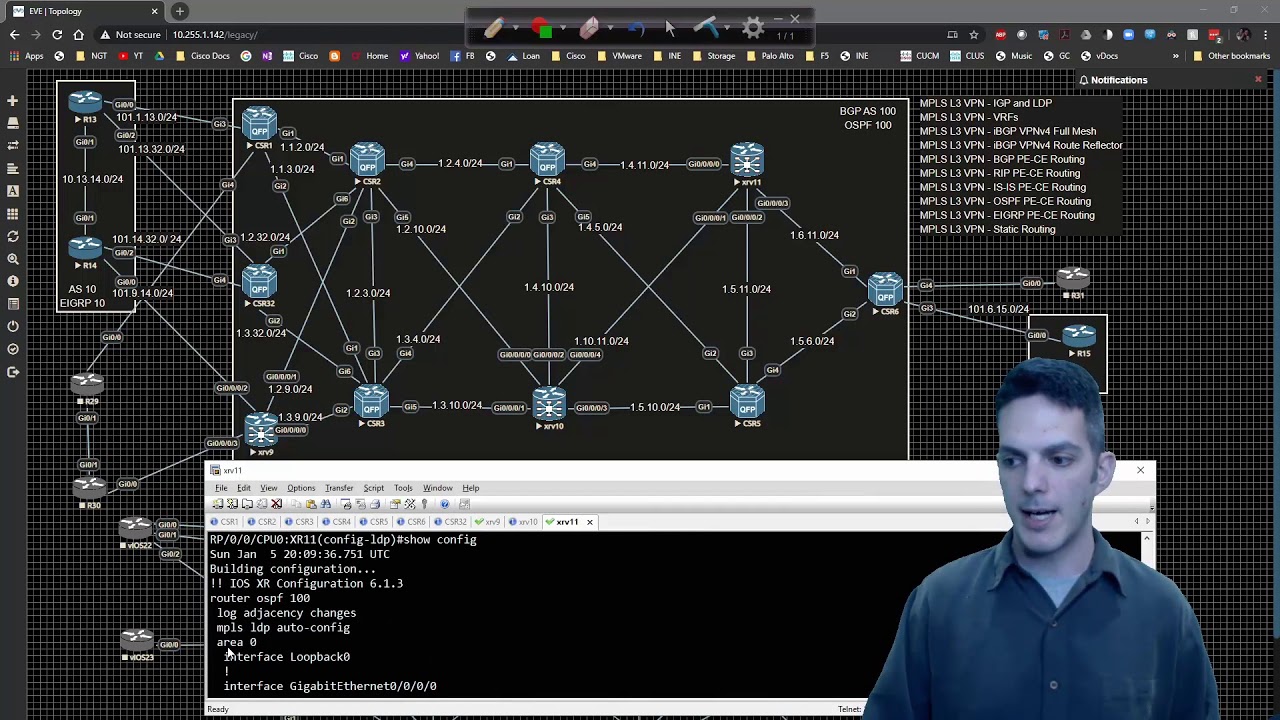 Service Provider - MPLS L3 VPN 002 - OSPF and LDP Configuration and Verification!