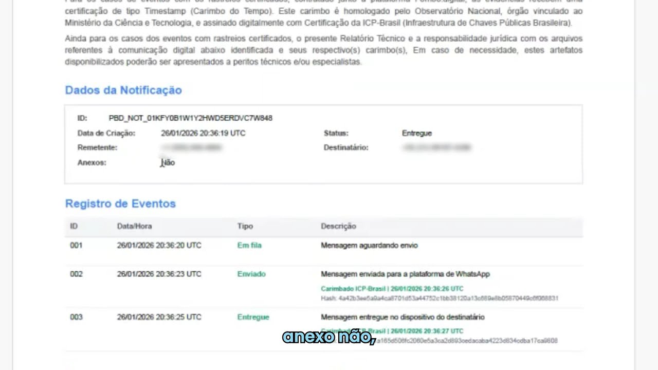 Relatório Técnico de Rastreabilidade | Como Funciona a Prova Jurídica do Pombo Digital