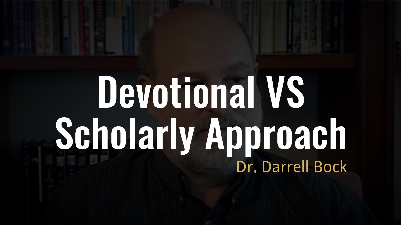 On the difference between a devotional way of reading scripture and the historical critical method.