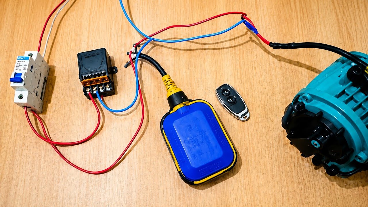 Como ligar bomba d'água monofásica em automático e pelo controle remoto 