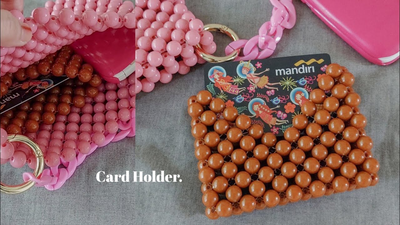 DIY Beads Card Holder | How To Make Beaded Card Holder | Cara Membuat Dompet Manik-Manik