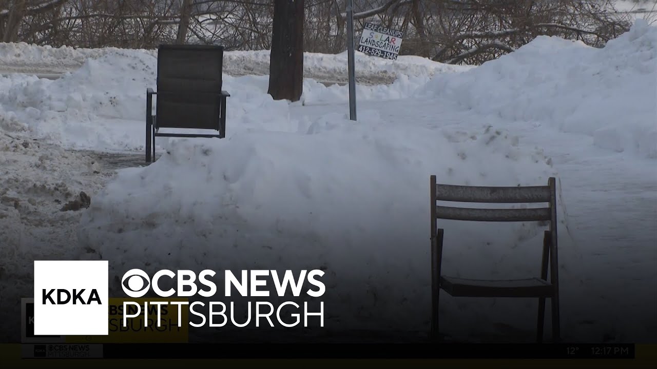 Pittsburghers break out the parking chairs after record snowfall