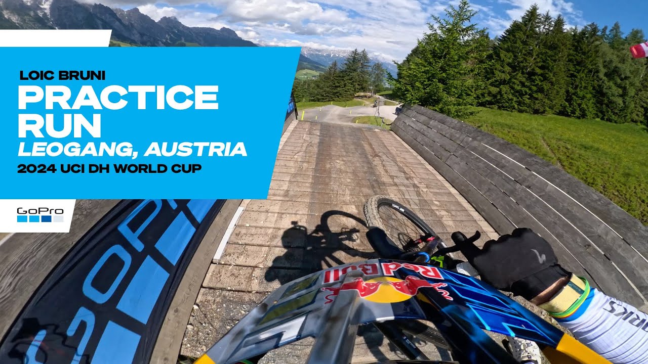 GoPro: Loic Bruni Getting in the Practice Laps in Leogang - Austria - '24 UCI Downhill MTB World cup