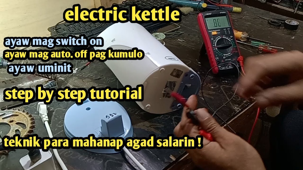paano ayusin electric kettle || water heater ayaw mag switch on at ayaw mag automatic off pag kumulo