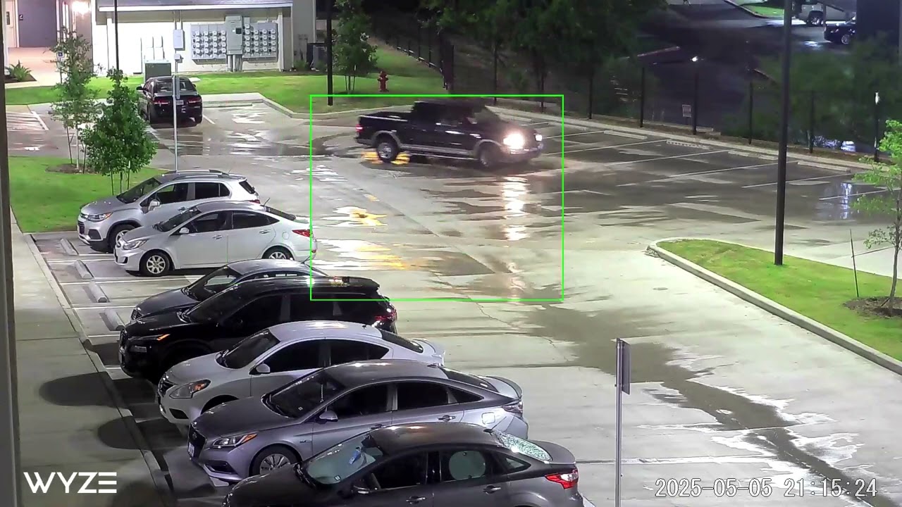 Stalker Changing Vehicles Driving Slowly Around Back Parking Lot