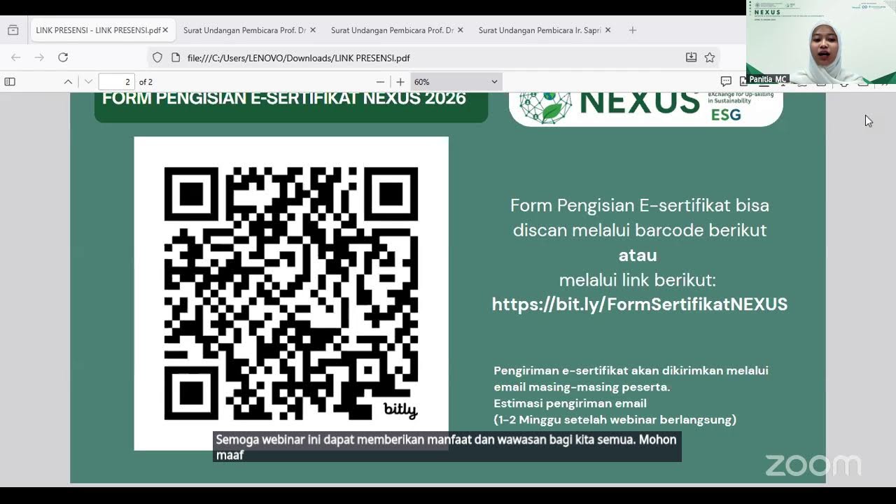 WEBINAR NEXUS : ENVIRONMENT SOCIAL GOVERNANCE