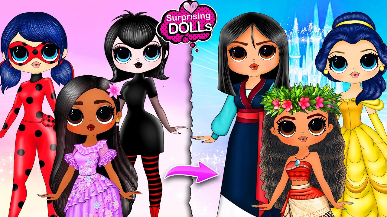 30 Best Princess Transformations - DIY Paper Dolls & Crafts