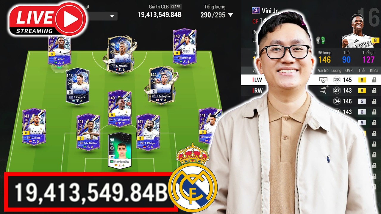 FC ONLINE: Real Madrid 2025/2026 20,000,000 Tỷ Hủy Diệt Rank NTN Trước Thêm Lượt Về C1 MC - REAL