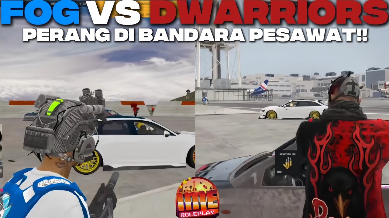 FOG VS DWARRIORS - PERANG DI BANDARA PESAWAT!!#fog969 #dwarriors #imeroleplay #imerp #gta #roleplay