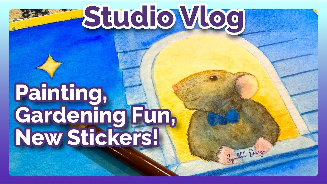 Painting, Gardening Fun, and New Stickers! | Studio Vlog