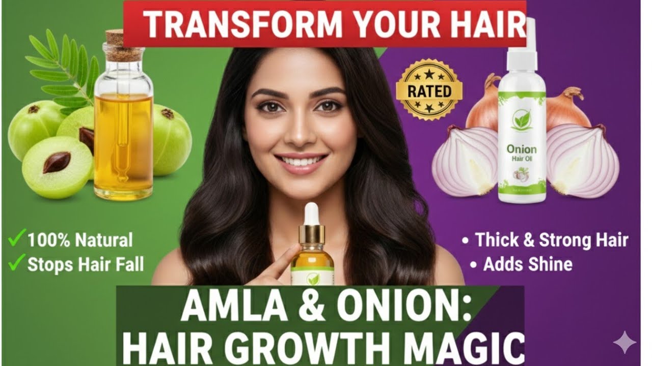 Amla & Onion Hair Growth Oil | મજબૂત અને લાંબા વાળ માટેNatural Amla-Onion Oil: Stop Hair Fall 